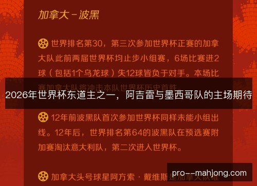2026年世界杯东道主之一,阿吉雷与墨西哥队的主场期待 2026年世界杯东道主之一,阿吉雷与墨西哥队的主场期待